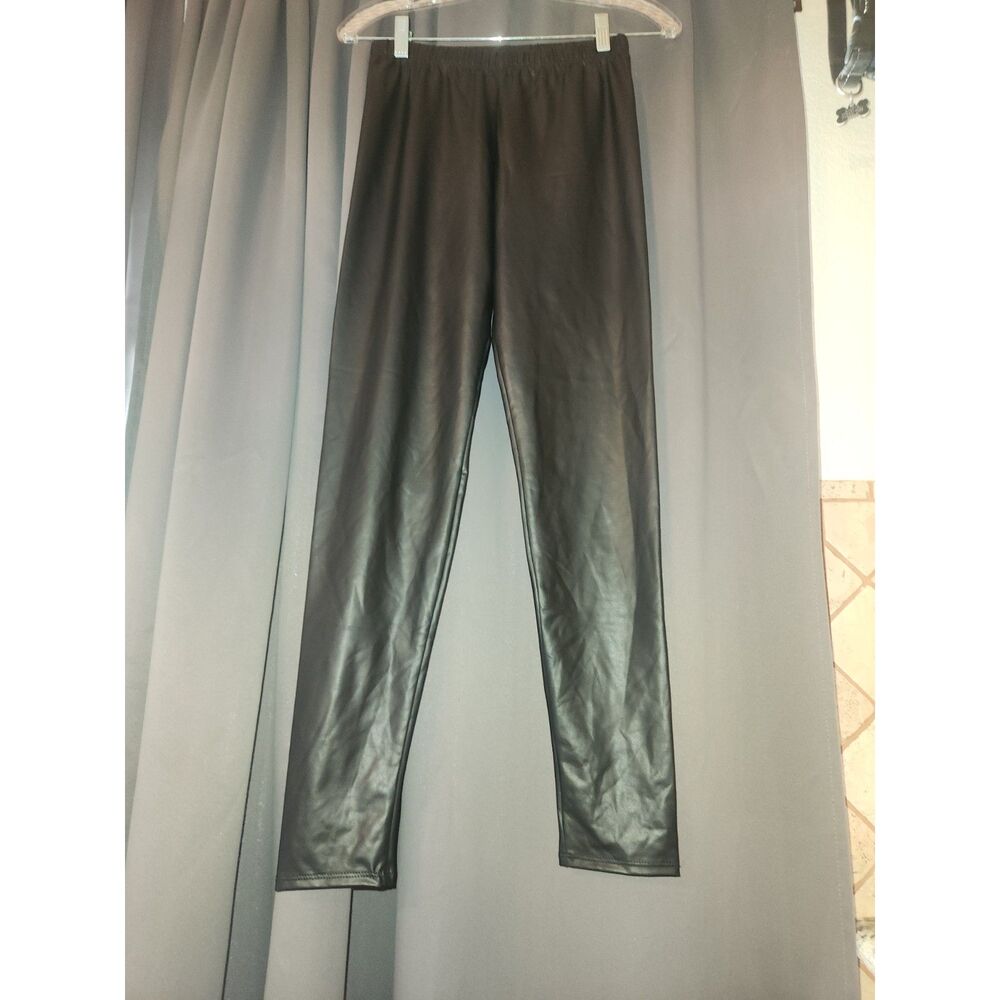 Cemi Ceri Women's Black Polyester Leggings High Waisted Yoga Pants Size Medium